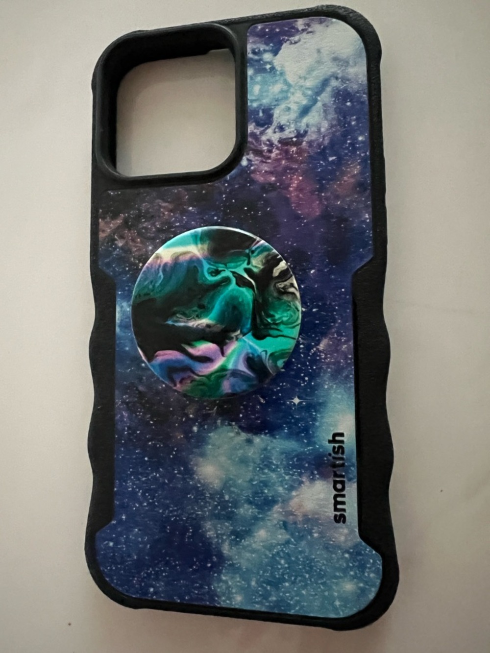 iPhone 13 Pro Max Galaxy Case w/ PopSocket Grip Smartish Space Design - Picture 2 of 5